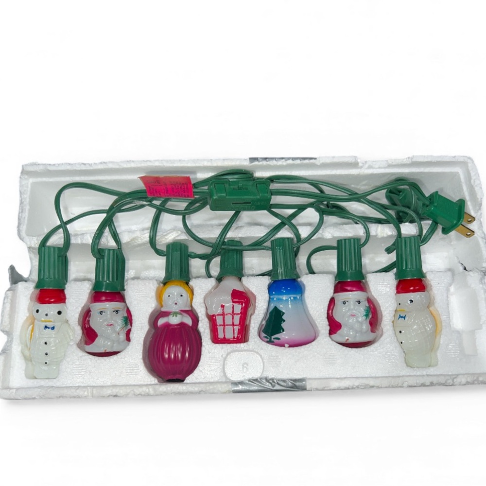 Avon Victorian Style Christmas Lights Henry Ford Museum Tested-1 Bulb Out *READ*